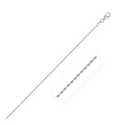 Bids.com 10k White Gold Solid Diamond Cut Rope Chain 1.5mm Necklaces White Smoke 16 / White Gold,18 / White Gold,20 / White Gold