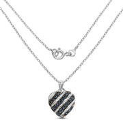 Bids.com 1.55 Carat Genuine Blue Sapphire and White Topaz .925 Sterling Silver Pendant Pendants White Smoke