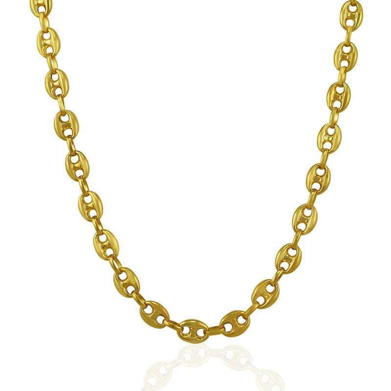 Bids.com 6.9mm 14k Yellow Gold Puffed Mariner Link Chain Necklaces White Smoke 18 / Yellow Gold,20 / Yellow Gold,24 / Yellow Gold,One / Yellow Gold