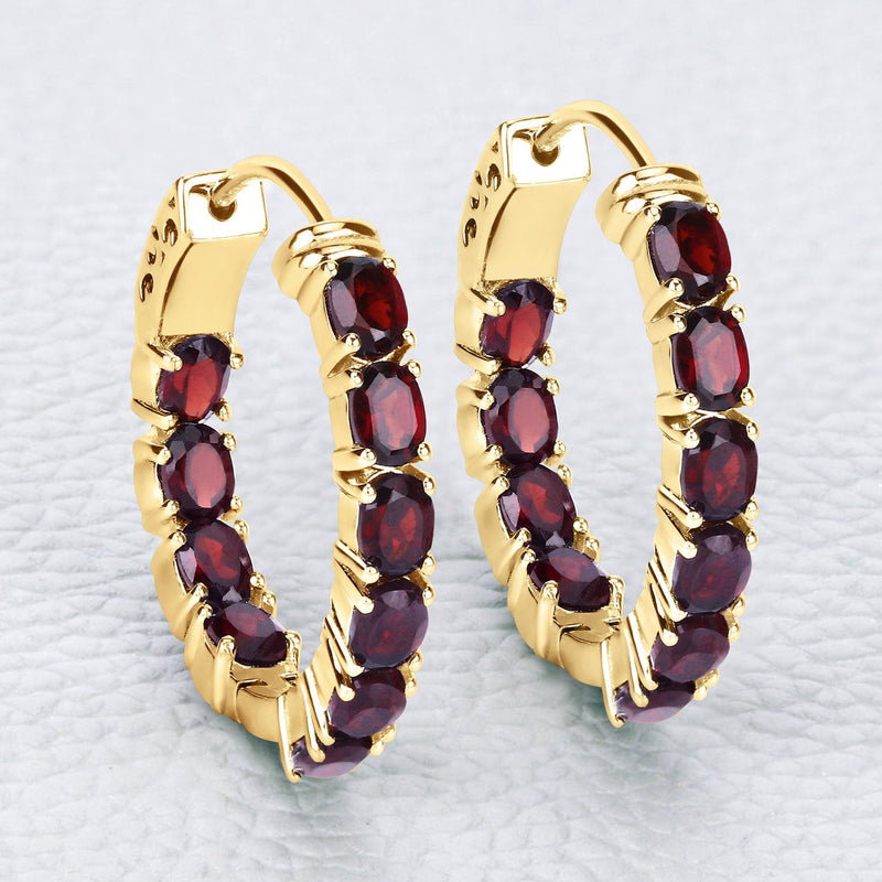 Bids.com 4.00 Carat Genuine Garnet .925 Sterling Silver Earrings Earrings Lavender