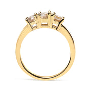 Bids.com 10K Yellow Gold 1.00 Cttw Champagne Diamond 3-Stone Band Ring (J-K Color, I1-I2 Clarity)  - Size 7 Rings White Smoke 5 / Yellow.Gold,8 / Yellow.Gold,6 / Yellow.Gold,9 / Yellow.Gold,7 / Yellow.Gold