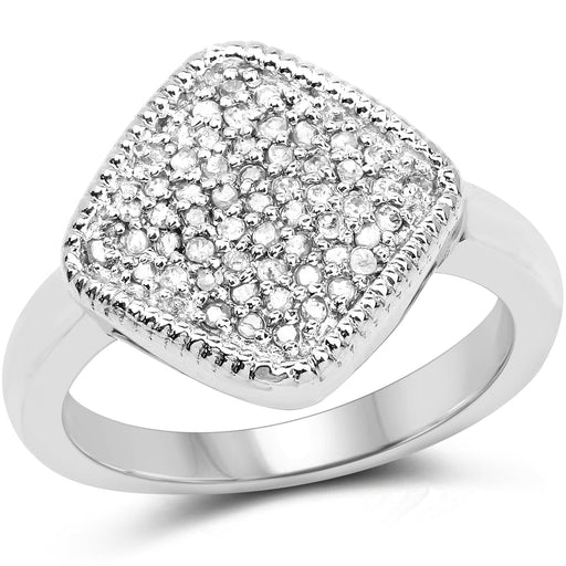Bids.com 0.23 Carat Genuine White Diamond .925 Sterling Silver Ring Rings White Smoke size 12.50,size 6.00,size 7.00,size 8.00,size 9.00,size 5.00