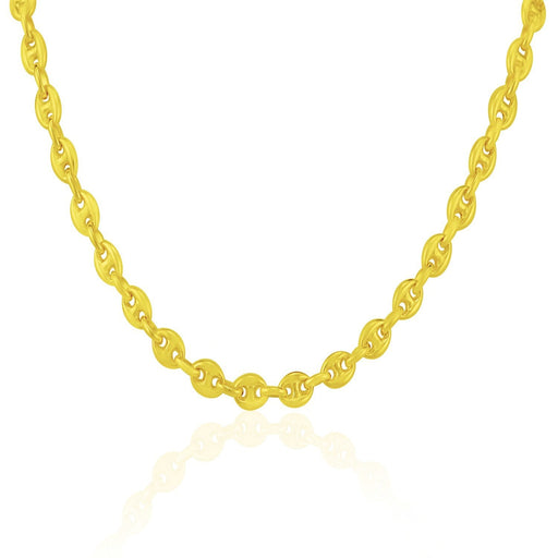 Bids.com 4.7mm 14k Yellow Gold Puffed Mariner Link Chain Necklaces White Smoke 18 / Yellow Gold,20 / Yellow Gold,24 / Yellow Gold