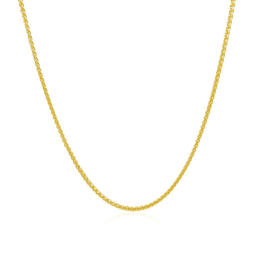 Bids.com 14k Yellow Gold Diamond Cut Round Wheat Chain 1.1mm Necklaces White Smoke 16 / Yellow Gold,18 / Yellow Gold,20 / Yellow Gold,24 / Yellow Gold,30 / Yellow Gold,One / Yellow Gold