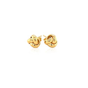 Bids.com 10k Yellow Gold Love Knot Stud Earrings Earrings White Smoke Yellow Gold