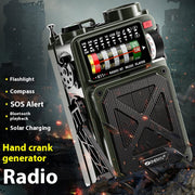 SmartPursue™ Hand-Crank Generator & Solar Power Bank Travel Gadgets Dark Slate Gray green