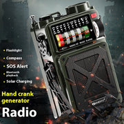 SmartPursue™ Hand-Crank Generator & Solar Power Bank Travel Gadgets Dark Slate Gray green