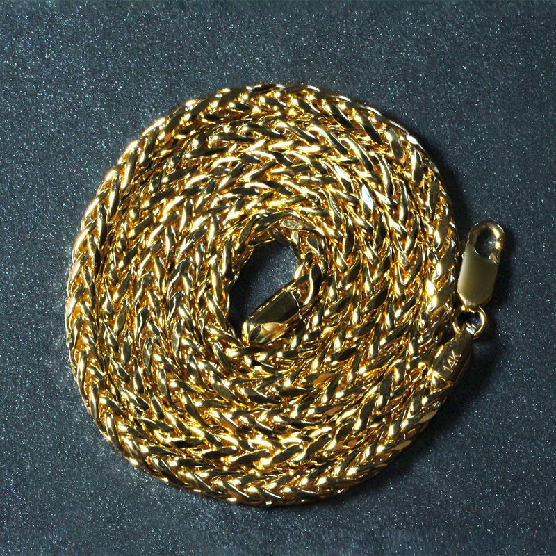 Bids.com 4.1mm 14k Yellow Gold Diamond Cut Round Franco Chain Necklaces Dark Slate Gray 20 / Yellow Gold,22 / Yellow Gold,24 / Yellow Gold