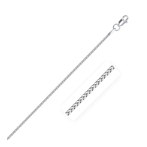 Bids.com 14k White Gold Franco Chain 1.2mm Necklaces White Smoke 16 / White Gold,18 / White Gold,20 / White Gold,24 / White Gold