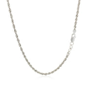 Bids.com 2.0mm 14k White Gold Light Rope Chain Necklaces White Smoke 16 / White Gold,18 / White Gold,20 / White Gold