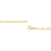 Bids.com Solid 14K Yellow Gold 2.5mm Paperclip Chain Necklace Unisex 18" Inches Necklaces White Smoke Yellow.Gold / 18,White.Gold / 18