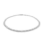 Bids.com 3.5mm 14k White Gold Braided Bracelet Bracelets White Smoke 7 / White Gold