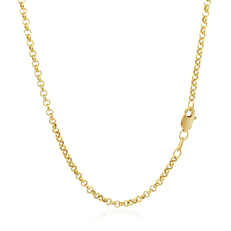 Bids.com 2.3mm 14k Yellow Gold Rolo Chain Necklaces White Smoke 16 / Yellow Gold,18 / Yellow Gold,20 / Yellow Gold,22 / Yellow Gold,24 / Yellow Gold,30 / Yellow Gold