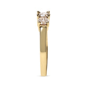 Bids.com 10K Yellow Gold 1.00 Cttw Champagne Diamond 3-Stone Band Ring (J-K Color, I1-I2 Clarity)  - Size 7 Rings White Smoke 5 / Yellow.Gold,8 / Yellow.Gold,6 / Yellow.Gold,9 / Yellow.Gold,7 / Yellow.Gold