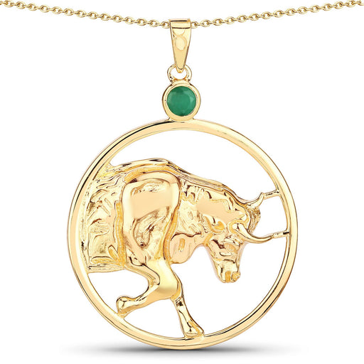 Bids.com 0.23 Carat Genuine Emerald .925 Sterling Silver Pendant Pendants White Smoke