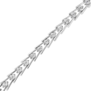 Bids.com .925 Sterling Silver Diamond Miracle-Set Double Swoosh Milgrain Style Tennis Bracelet (1/2 cttw, I-J Color, I3 Clarity) - Size 7.75" Bracelets White Smoke White.Sterling Silver / 7.75