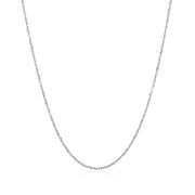 Bids.com 14k White Gold Singapore Chain 0.8mm Necklaces White Smoke 16 / White Gold,18 / White Gold