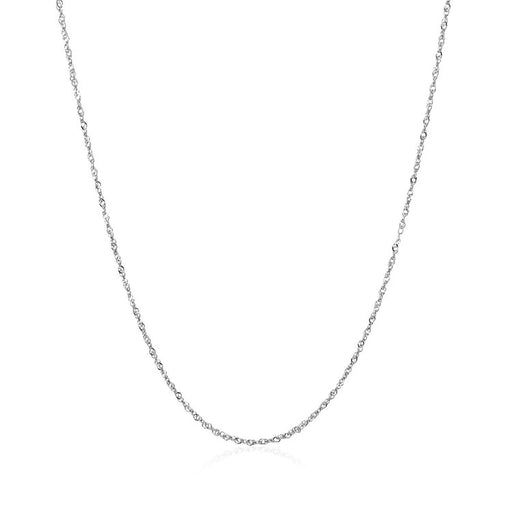 Bids.com 14k White Gold Singapore Chain 0.8mm Necklaces White Smoke 16 / White Gold,18 / White Gold