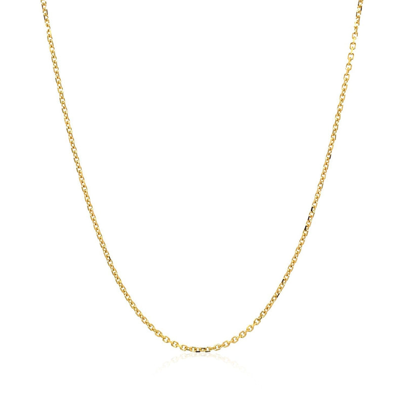 Bids.com 14k Yellow Gold Diamond Cut Cable Link Chain 1.1mm Necklaces White Smoke 13 / Yellow Gold,16 / Yellow Gold,17 / Yellow Gold,18 / Yellow Gold,20 / Yellow Gold,24 / Yellow Gold,One / Yellow Gold