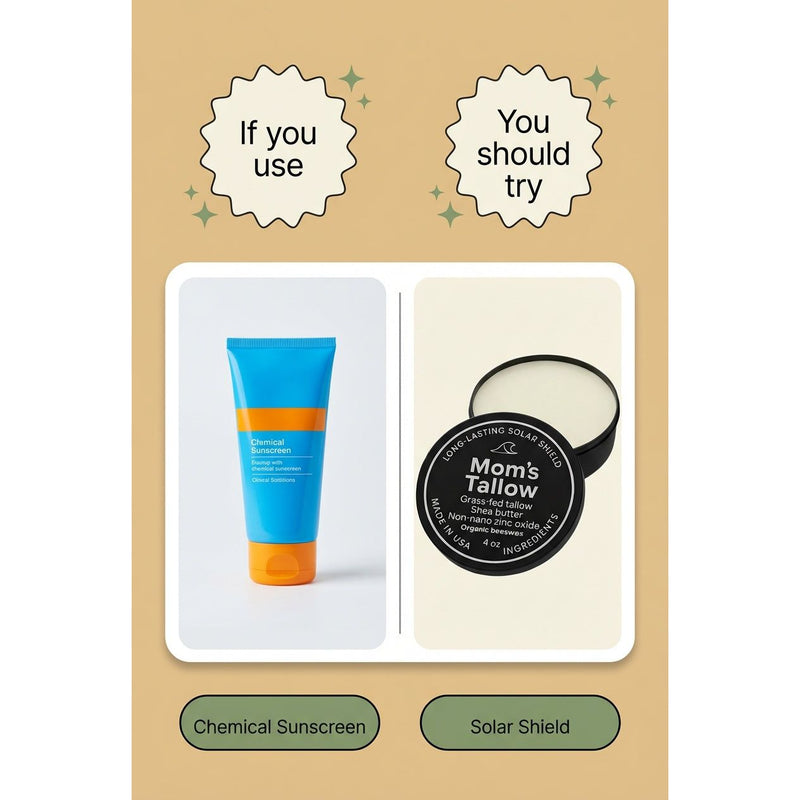 Mom’s Tallow Long-Lasting Solar Shield Tan 2 oz,4 oz