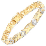 Bids.com 0.98 Carat Genuine White Diamond .925 Sterling Silver Bracelet Bracelets White Smoke size 9.25