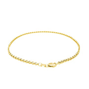 Bids.com 2.3mm 10k Yellow Gold Rolo Anklet Accessories White Smoke 10 / Yellow Gold