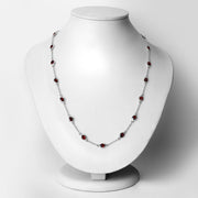 Bids.com 8.10 Carat Genuine Garnet .925 Sterling Silver Necklace Necklaces Lavender size 18.00