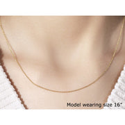 Bids.com 14k Yellow Gold Round Cable Link Chain 1.1mm Necklaces Wheat 16 / Yellow Gold,18 / Yellow Gold