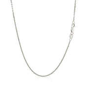 Bids.com 18k White Gold Cable Chain 1.1mm Necklaces White Smoke 16 / White Gold,18 / White Gold,One / White Gold