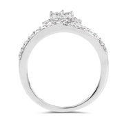 Bids.com 0.54 Carat Genuine White Diamond 14K White Gold Ring (G-H Color, SI1-SI2 Clarity) Rings White Smoke size 6.00