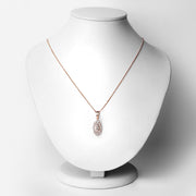 Bids.com 0.52 Carat Genuine Morganite and White Topaz .925 Sterling Silver Pendant Pendants White Smoke