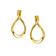 Bids.com 14k Yellow Gold Polished Tear Drop Earrings Earrings White Smoke Yellow Gold