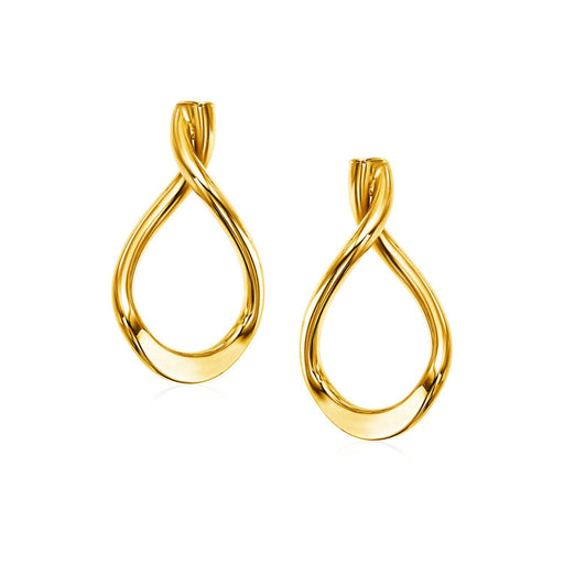 Bids.com 14k Yellow Gold Polished Tear Drop Earrings Earrings White Smoke Yellow Gold
