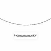 Bids.com 3.5mm 14k White Gold Pendant Chain with Textured Links Necklaces White Smoke 16 / White Gold,18 / White Gold,20 / White Gold