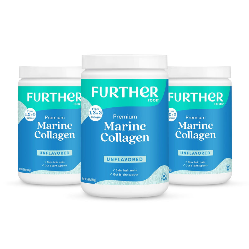 Further Food Unflavored Marine Collagen Powder Collagen White Smoke 3 Pack