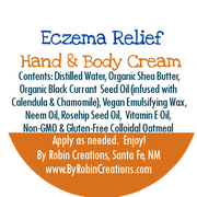 By Robin Creations Vegan Eczema Relief Hand & Body Cream Lotion & Moisturizer White Smoke 1 (3.4 oz) Biodegradable Tube,3 (3.4 oz) Biodegradable Tubes