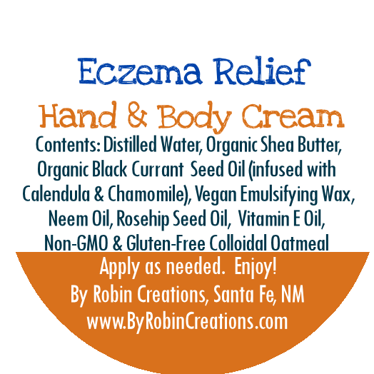 By Robin Creations Vegan Eczema Relief Hand & Body Cream Lotion & Moisturizer White Smoke 1 (3.4 oz) Biodegradable Tube,3 (3.4 oz) Biodegradable Tubes