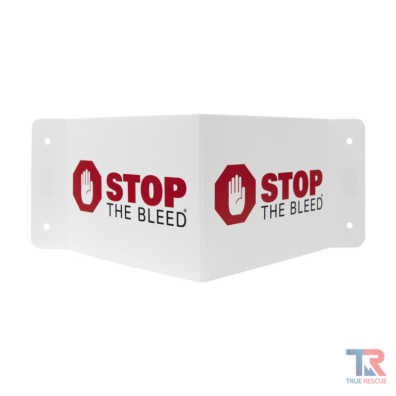 True Rescue Transforming STB Wall Sign Bleeding Control Sign Light Gray
