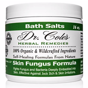 COLEHERBALS LLC 11 - Dr. Cole’s Organic Anti-fungal Skin Soaking Salts Herbal Dark Green