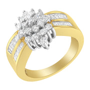 Bids.com 10K Yellow Gold 1.0 Cttw Marquise Composite Diamond Cluster Cocktail Ring (H-I Color, SI2-I1 Clarity) - Size 7 Rings White Smoke 9 / Yellow.Gold,8 / Yellow.Gold,6 / Yellow.Gold,7 / Yellow.Gold