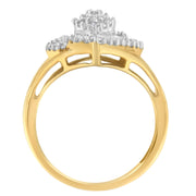 Bids.com 10K Yellow Gold Diamond Cocktail Ring (1/2 Cttw, J-K Color, I2-I3 Clarity) - Size 6-1/2 Rings White Smoke 7 / Yellow.Gold,6 / Yellow.Gold,8 / Yellow.Gold,7.5 / Yellow.Gold,6.5 / Yellow.Gold
