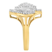 Bids.com 10K Yellow Gold Diamond Cocktail Ring (1/2 Cttw, J-K Color, I2-I3 Clarity) - Size 6-1/2 Rings White Smoke 7 / Yellow.Gold,6 / Yellow.Gold,8 / Yellow.Gold,7.5 / Yellow.Gold,6.5 / Yellow.Gold
