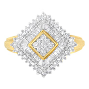 Bids.com 10K Yellow Gold Diamond Ballerina Ring (1 Cttw, I-J Color, I1-I2 Clarity) - Size 7 Rings White Smoke 7 / Yellow.Gold,6 / Yellow.Gold,8 / Yellow.Gold
