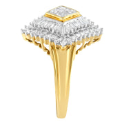 Bids.com 10K Yellow Gold Diamond Ballerina Ring (1 Cttw, I-J Color, I1-I2 Clarity) - Size 7 Rings White Smoke 7 / Yellow.Gold,6 / Yellow.Gold,8 / Yellow.Gold