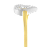 Bids.com 10K Two-Toned Gold Diamond Heart Shape Cluster Ring (1/6 Cttw, H-I Color, I1-I2 Clarity) - Size 6 Rings White Smoke 7 / YellowWhite.Gold,8.5 / YellowWhite.Gold,8 / YellowWhite.Gold,7.5 / YellowWhite.Gold,7.25 / YellowWhite.Gold,6.5 / YellowWhite.Gold,6 / YellowWhite.Gold