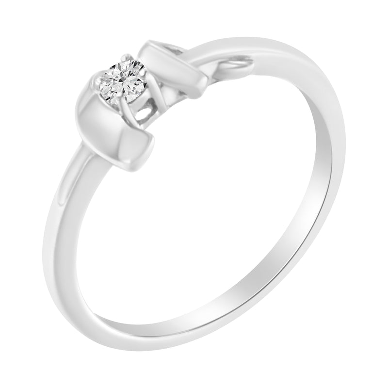 Bids.com 10K White Gold Diamond Promise Ring (1/10 Cttw, H-I Color, SI2-I1 Clarity) - Size 6 Rings White Smoke 7 / White.Gold,8 / White.Gold,6 / White.Gold