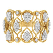 Bids.com 14K Yellow Gold Diamond Art Deco Ring (1/2 Cttw, H-I Color, I1 Clarity) - Size 7 Rings White Smoke 8 / Yellow.Gold,6 / Yellow.Gold,7 / Yellow.Gold