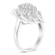 Bids.com .925 Sterling Silver Â¾ Cttw Round and Baguette Cut Diamond Stair-Stepped Cluster Waterfall Cocktail Ring (I-J Color, I2-I3 Clarity) - Size 6 Rings White Smoke 7 / White.Sterling Silver,6 / White.Sterling Silver,8 / White.Sterling Silver,7.75 / White.Sterling Silver,7.5 / White.Sterling Silver,7.25 / White.Sterling Silver,6.75 / White.Sterling Silver,6.5 / White.Sterling Silver,6.25 / White.Sterling Silver