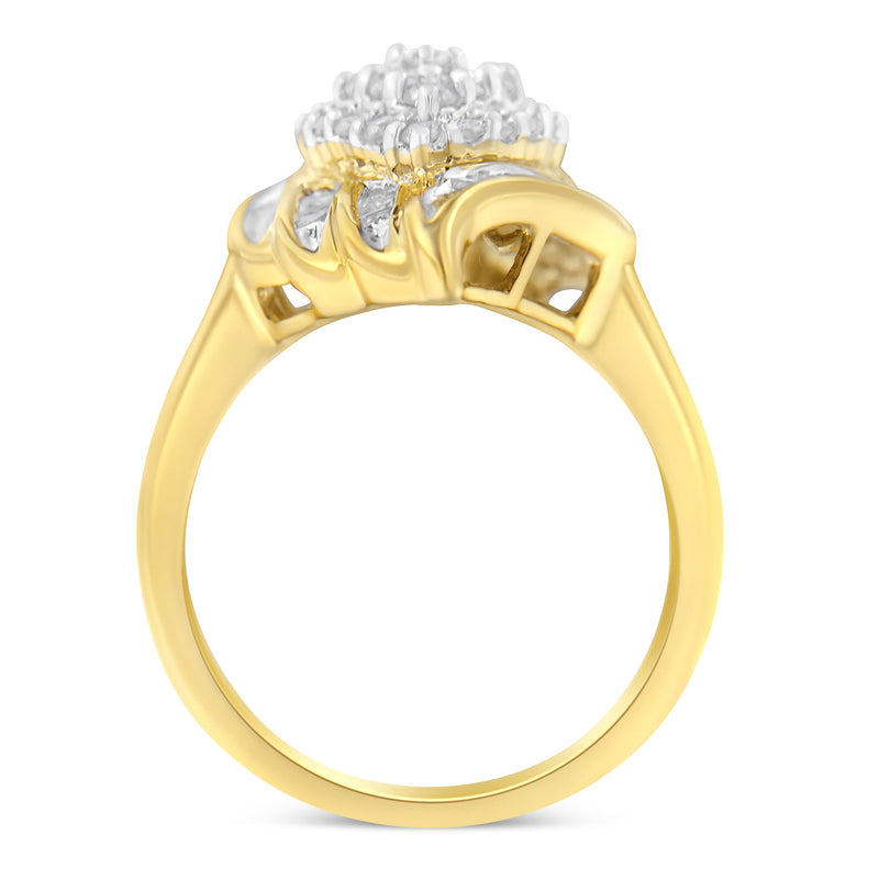 Bids.com 10K Yellow Gold Plated .925 Sterling Silver Diamond Cocktail Ring (3/4 Cttw, I-J Color, I2-I3 Clarity) - Size 6 Rings White Smoke 8 / Yellow.Sterling Silver,7 / Yellow.Sterling Silver,6 / Yellow.Sterling Silver,7.75 / Yellow.Sterling Silver,7.5 / Yellow.Sterling Silver,7.25 / Yellow.Sterling Silver,6.75 / Yellow.Sterling Silver,6.5 / Yellow.Sterling Silver,6.25 / Yellow.Sterling Sil