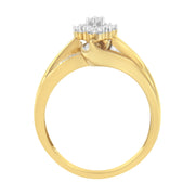 Bids.com 10K Yellow Gold 1/2 cttw Diamond Cluster Cocktail Ring (J-K Clarity, I1-I2 Color) - Size 7 Rings White Smoke 7 / Yellow.Gold,8 / Yellow.Gold,9 / Yellow.Gold,6 / Yellow.Gold